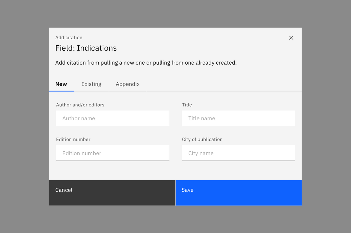 Examples of line tabs (top) and contained tabs (bottom)